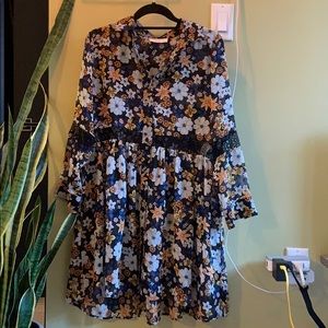 Sandro silk floral dress